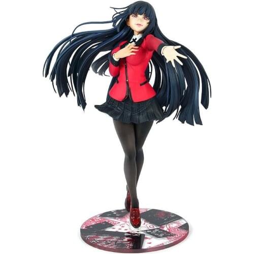 Anime Kakegurui Jabami Yumeko Action Figure Kakegurui Uniform Ver. Jabami Yumeko Collection Model Figurine 22cm Doll