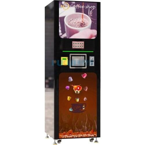 Automatic Coffee Maker Espresso Capsule Coffee Machine Touch Screen Drink Vending Machine With Cup Dispenser For Sale