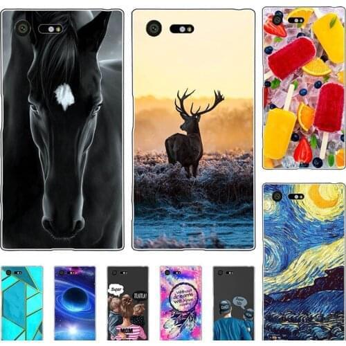 Fashion Bumper Cute Case For Sony Xperia X Compact F5321 Xperia X F5121 Dual F5122 Case Soft Silicone Cat Horse Flower Cover