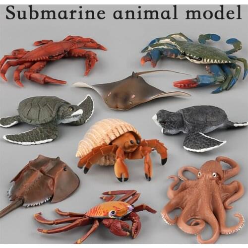 Simulation Marine Biological Model Octopus Turtles Crabs Octopus Hermit Crab Model Animals Sea Animals Decoration