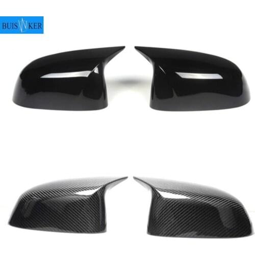 2 Pcs Glossy Balck Cover Auto Rearview Mirror Cap Covers Blind Spot Mirror Fit for BMW 2014-2018 F15 X5 & F16 X6 F26 X4 F25 X3