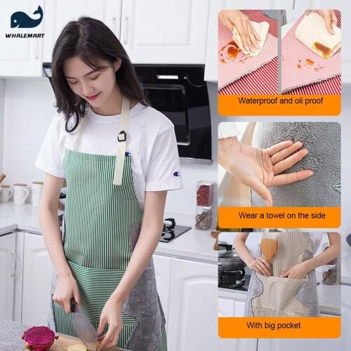 Multifunctional Waterproof Apron With Big pockets Wipes On Side For Handmade DIY Craft Kitchen Soap Candle Cake Making