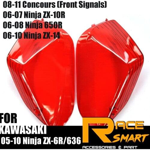 Motorcycle Front Turn Signal Light Lens Cover Case For KAWASAKI 2006-2010 Ninja ZX-14 ZX 14 ZX14 2007 2008 2009