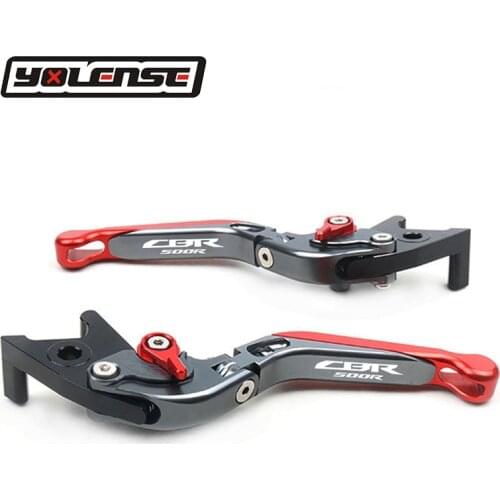 For HONDA CBR500R CBR 500R 2013-2019 2018 2017 2016 Motorcycle CNC Adjustable Folding Extendable Brake Clutch Lever With logo