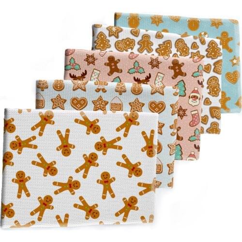 Merry Christmas Decoration Printed Bullet Textured Liverpool Patchwork Tissue Kids home textile 50*145cm