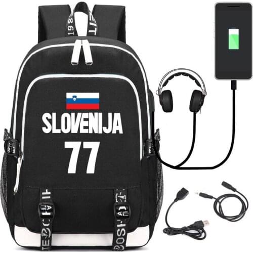 Olympic Slovenia Basketball Backpacks for Men Doncic 77 Backpack for Teenager Travel Bags Students Laptop Bag for Boys Girls