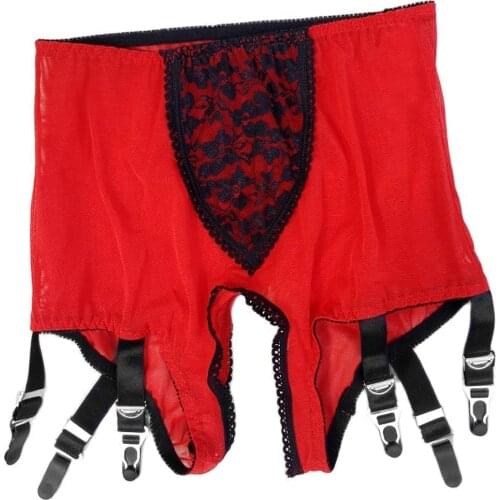 Sexy Garter Belt For Stocking Lace Suspenders Women Sexy Open Crotch Panties Lingerie Garter