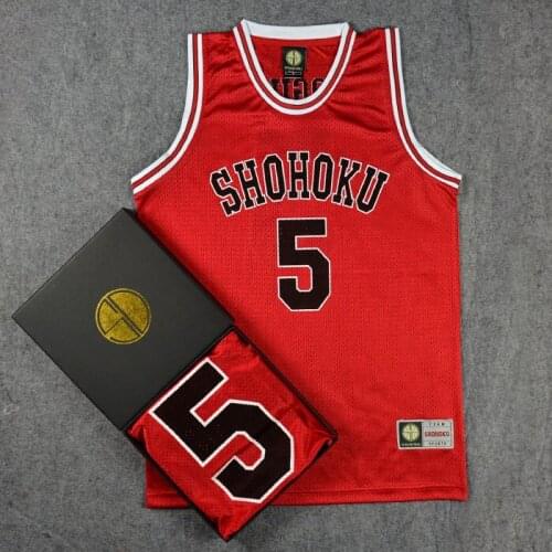 Slam Dunk Shohoku High School No.5 Kogure Kiminobu Cosplay Top Vest Basketball Jersey