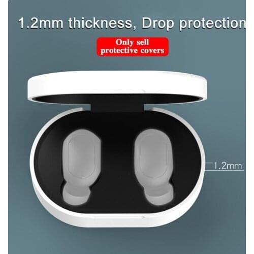 Silicone Earphone Case For Xiaomi Redmi AirDots Shell Headset TWS Cover Wireless Box Bluetooth-compatible For Air 2 Do