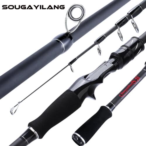 Sougayilang 2020 New Telescopic Fishing Rod 1.8M 2.1M UltraLight Carbon Fiber Spinning/Casting Rod Rod Travel Rod 5-10LB Fishing