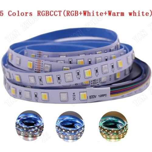 5M LED Strip Light RGB CCT RGBW 5050 SMD Led Tape Non waterproof Led Stripe Bar Light String Holiday Decoration Lights 12V 24V