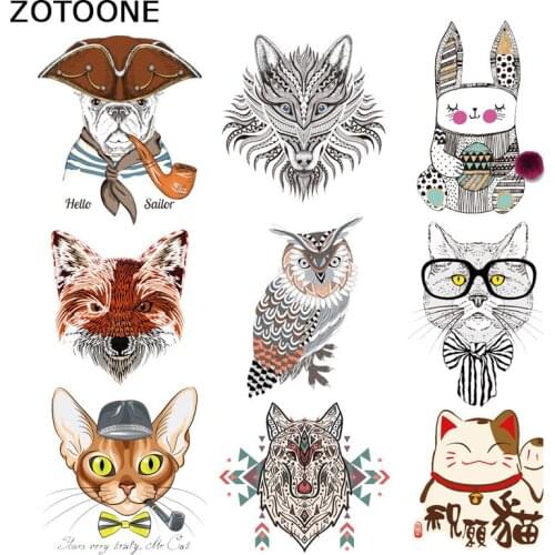ZOTOONE Patch Heat Transfers for Clothes Applique Clothes iron on Transfers for Clothing Animal Patches Stickers Application E