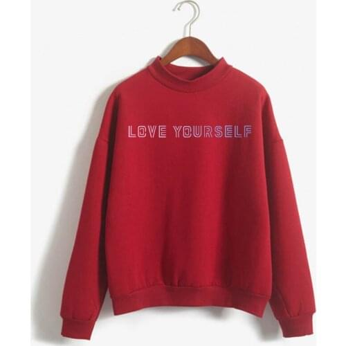 Korean love youritself sweatshirt bangtan sweatshirt love yourself Womens sweatshirt harajuku kpop bangtan kpop sweatshirt