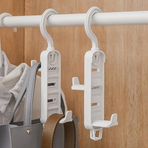 Scarves Wardrobe Storage Hanging Handbag Organiser 360 Degree Rotation Coat Hanger Home Bedroom Removable Adjustable