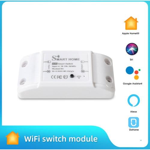 Wifi smart Switch Module 10A home automation module work with Apple Homekit Alexa Google assistant Siri Voice Control Smart Home