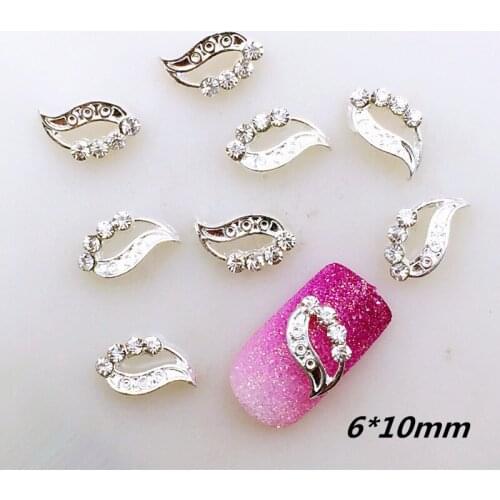 10pcs 3D Nail Art Deco DIY Metal Nail Accessory Charm Alloy Nail Styling tool Supplies Fancy Eye Style Glitter Crystal