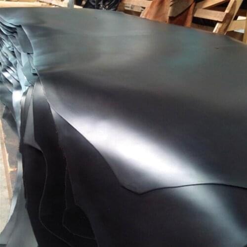 2.0MM genuine leather First layer cowhide Vegetable tanned leather for bags shoes belt wallet sofa etc Bright black color