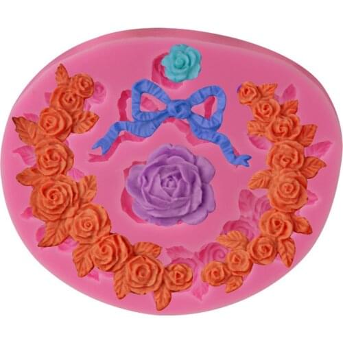 3D Food-grade Silicone Mold Rose Blossom Cake Decorating Tool Chocolate Candy Jello Baking moldes de silicona para reposteria