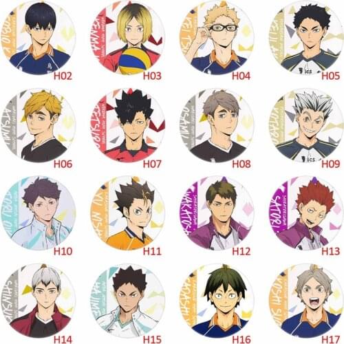 Anime Haikyuu!! Enamel Pin Volleyball Boy Tsukishima Firefly Sun Xiang Cosplay Brooch Cartoon Bags Backpack Badge Button