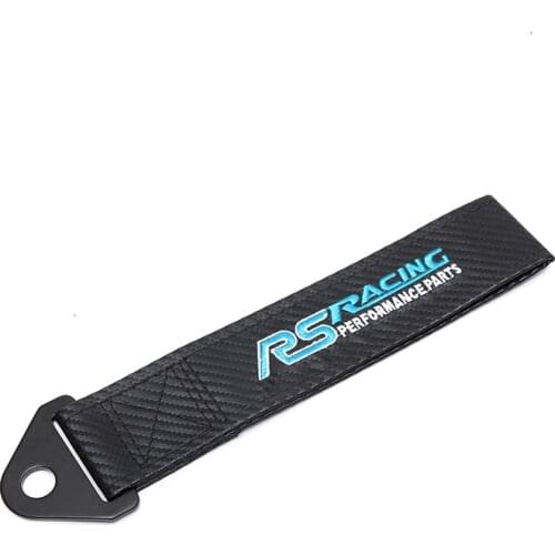 Carbon fiber cloth Trailer Tow Rope Belt for RallySport emblem Car Front bumper RACING decoration for Ford Chevrolet accessories