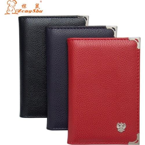 Russian Litchi patter Auto Driver License Bag PU Leather for Car Driving Documents Card Credit Holder Purse Wallet Case