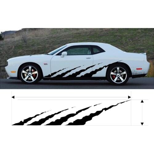 For 2Pcs VINYL GRAPHICS DECAL STICKER CAR BOAT AUTO TRUCK 100" MT-158-Y Car styling