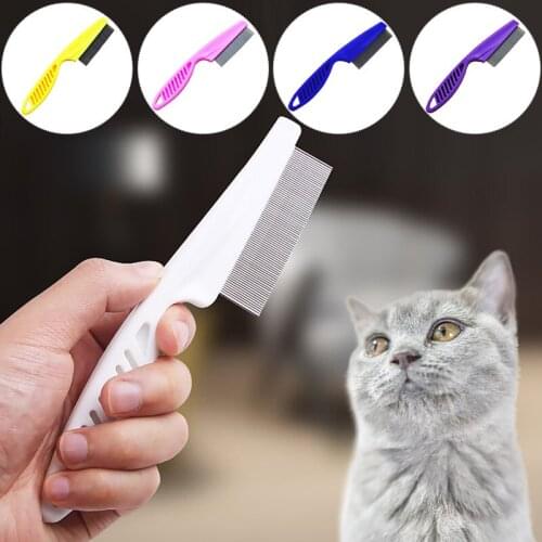 Home Pet Hair Care Comb Stainless Steel Hair Grooming Combs Flea Tools Lint Shedding Trimmer Animal Hair Shedding Clean Supplies