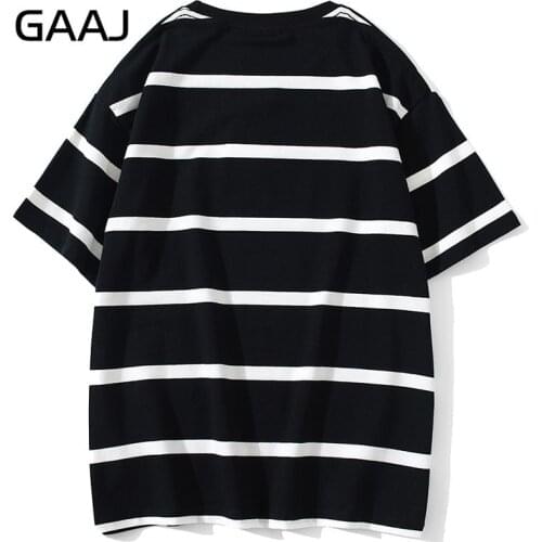 50 Colors Stripe T Shirt Men 100% Cotton 200g T-shirt Summer Vintage Brand Tshirt Crewneck Tops Tee Man Women Green Red