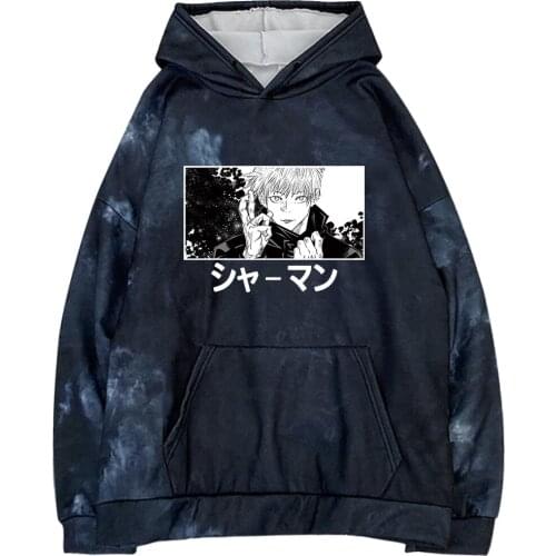 Jujutsu Kaisen Hoodies Japan Anime Print Pullovers Men Women Hoodie Sweatshirt Tie-dye Satoru Gojo Hoodie Harajuku