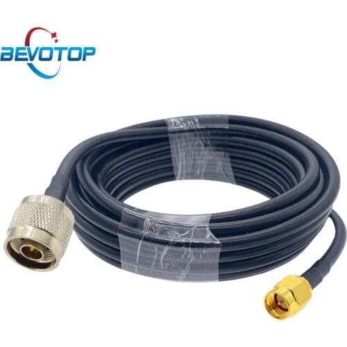 SMA Male to N Male Low Loss LMR195 Coaxial Cable RF Extension Jumper for 4G LTE Wireless Router Gateway Cellular ADS-B Radio