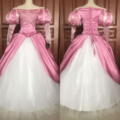 Cartoon Movie Mermaid Princess Ariel Cosplay Costume Adult Women Party Dance Dress Fancy Halloween Show Ball Gown