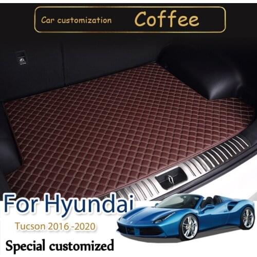High quality Car Trunk Mat For Hyundai Tucson 2016 2017 2018 2019 2020 Boot Mat Rear Trunk Liner Cargo Carpet Car Accessories