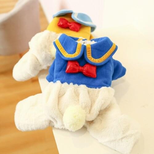 Cute Warm Pet Dog Clothes Fleece Dog Coat For Small Medium Dogs Cats Funny Big Ass Jumpsuit With Plush Tail Pet Outfits