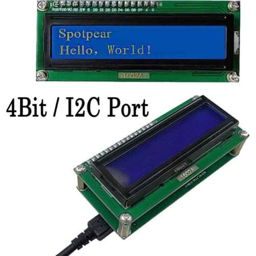 LCD1602 Display Module for Raspberry Pi Pico 4Bit or I2C Pico Screen LCD