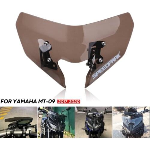 MT-09 FZ 09 19 20 Windshield Windscreen Wind Deflectors For YAMAHA MT09/SP FZ09 2017 2018 2019 2020 Motorcycle Accessories Smoke