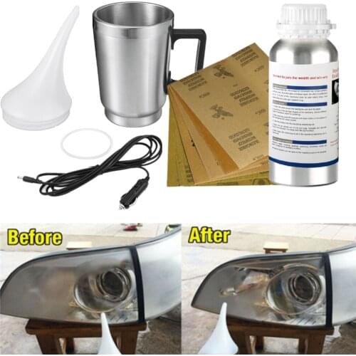 Headlight Polishing Steam Restoration Kit Car Lamp Polish Headlight Cleaning Car Renovation Tool Headlights Liquid Polymer