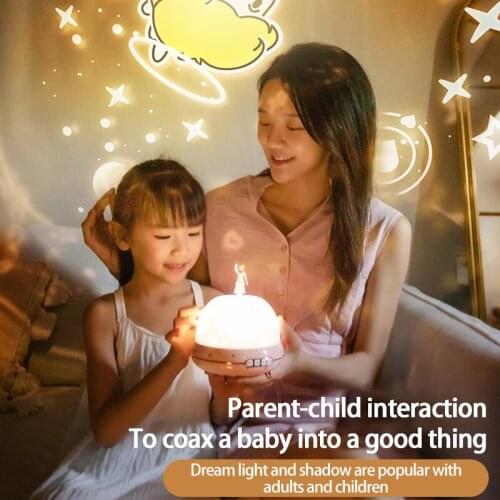 Night Lamp Projector Starry Sky Night Light Led Night Light Atmosphere Light Rotating Music Childrens Night Light Kids Gift
