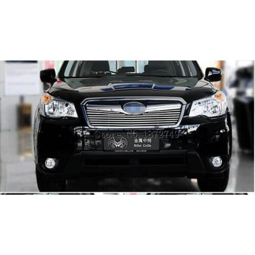 Front Center Grill Grid Grille Cover Trim Stainless Steel 304 For 2013 2014 2015 2016 For Subaru Forester