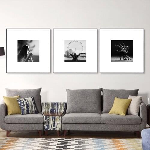 Photography Poster Black White Street Life Art Nordic Style Wall Art Canvas Print Painting Decoration Picture Living Room Decor