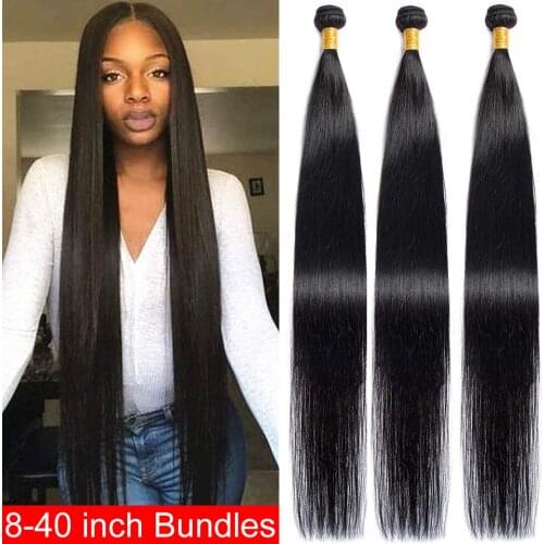30 40 Inch Straight Hair Bundles Deals 100% Human Hair Straight Bundles Brazilian Hair Weave 1 3 Bundles unprocessed Hair Weft
