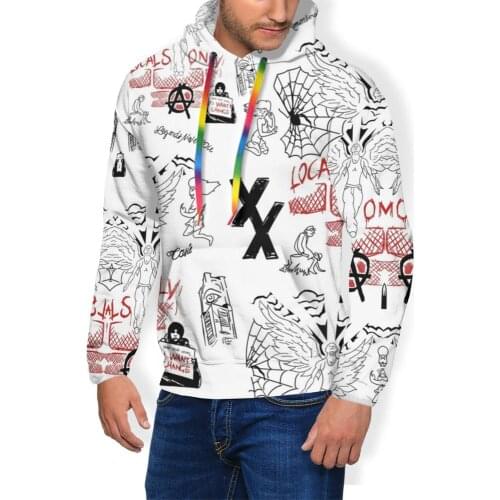 Machine Gun Kelly Hoodie MACHINE GUN KELLY TATTOOS Hoodies Popular Loose Pullover Hoodie Winter Long Hoodies