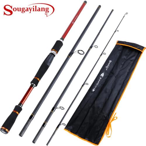 Sougayilang Spinning Fishing Rod 2.1M-2.7M Portable Carbon Fiber Lure Fishing Pole Lure 7g-28g Fishing Rod De Pesca