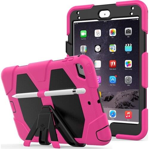 Heavy Duty Cover For ipad mini 5 case 7.9 inch Shockproof Protective Soft Silicone with Removable Kickstand for ipad mini 4