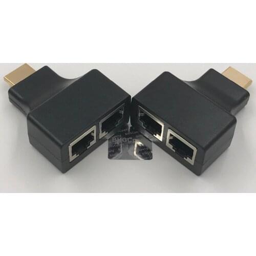 HDTV Extender up to 30M HDMI-Compatible to Cat5e/6 Lan Ethernet Adapter 1080p for HDTV PSP 2 Pieces in Pack