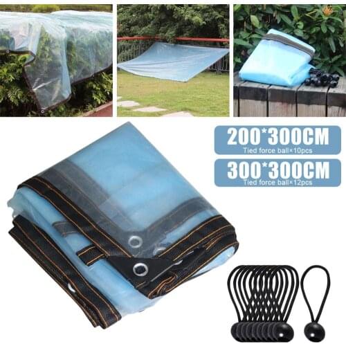 Thickening Tarpaulin Rainproof Cloth Transparent PE Film Garden Courtyard Succulent Plants Cover Greenhouse Pet House Tarp
