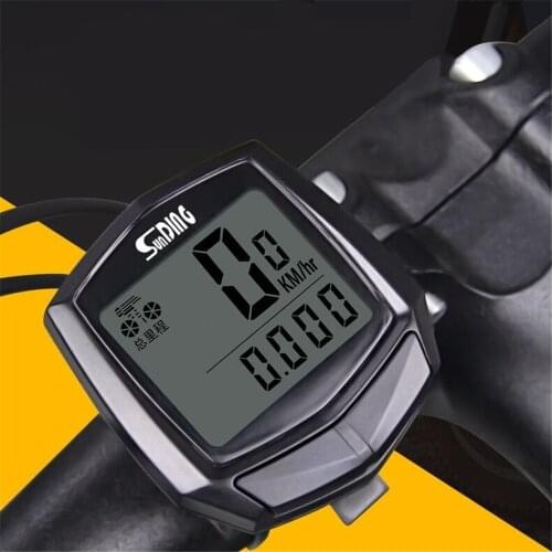 Waterproof Bike Computer with LCD Digital Display Bicycle Odometer Speedometer Cycling Wired Stopwatch Riding Accessories