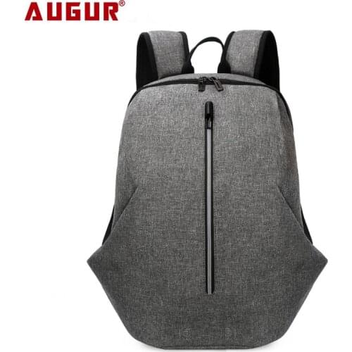 AUGUR Oxford Waterproof Reflective Backpacks USB Charging 15.6 inch laptop Travel Back pack Large Capacity Student School Bag