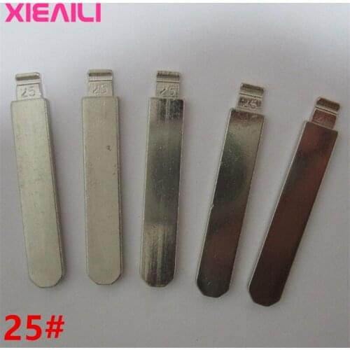 XIEAILI 20Pcs 25# Blank Remote Uncut Key Blade For Honda (Side Slot) S349