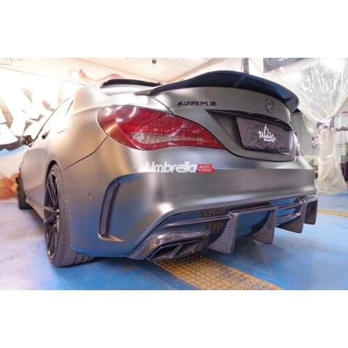Woobest rear spoiler lip carbon fiber for Mercedes Benz cia w117 amg