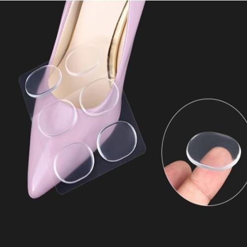 1 Pair Anti-slip Small Round Stick After Heel Stick Heel Pad Upset Gel Insoles